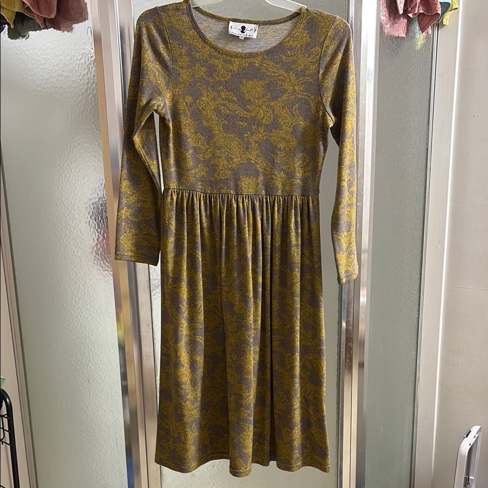 Gold Patterned Dress